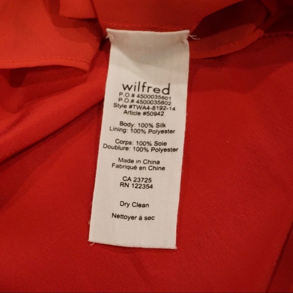 Wilfred/Aritzia Sabine Vivid Fuchsia Silk Dress - Picture 8 of 8